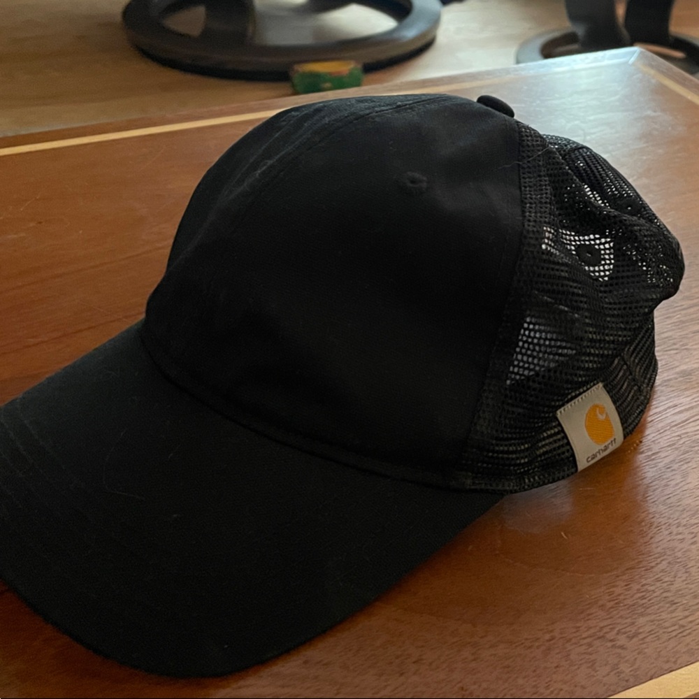 Carhartt Black Cap with Mesh Back Trucker SnapBack One Size Adjustable